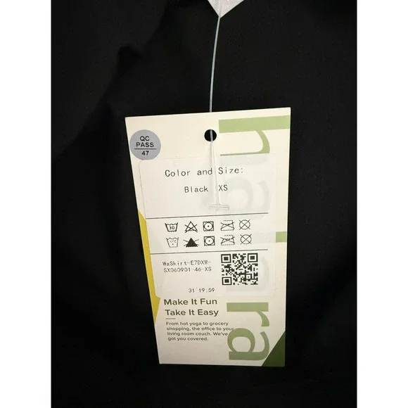 Halara Flat Front Pleated Mini 2-in-1‎ Tennis Skirt Black NWT XS NWT - Picture 8 of 9